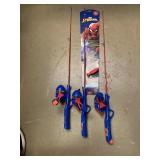 Lot of 3 Shakespeare Spider-Man Youth Spincast