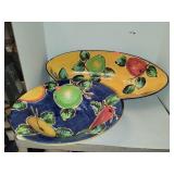 2 Cnt Hand Painted Bowls from Italy  (1- 24x 11