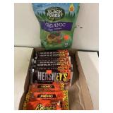 Candy! Black Forest Gummy Worms. 12 Herseys bars