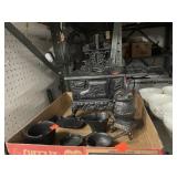 Cast Iron Minature Stove and Accessories Decor