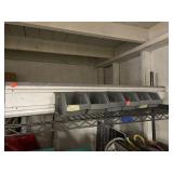 Shelf with Moveable Plastic Buckets