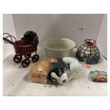 Misc lot. Crock Bowl #7002 - 8.  TY plush.