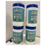 4 tubs OH SO CLEAN alcohol wipes. 80/tub.