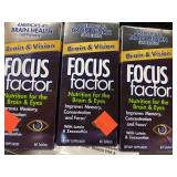 3 boxes Focus Factor. Brain & Eye nutrition 60