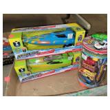 Flat of 2 Cnt Kids Toy Speedboats & 20 Piece Car