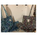 4 cnt Quilted Totes/Bags