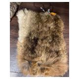 Fur (rabbit ?) purse (?)  approx 8in long.