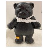 Wrought Iron Black Bear. 8in tall.  (1986 ?)