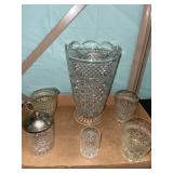 6pc lot - Cut Glass