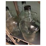3 gallon jugs w/ lids. Green.