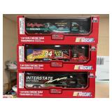 3 NASCAR Semi truck & trailer.  1:64 scale. 1995