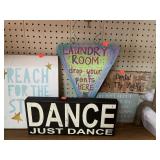 Lot of 5 signs.