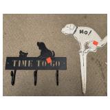 Leash hanger. NO poo sign.