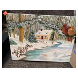 Winter Scene Painting. 12x16 inches