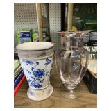 Two Vases.  One Pinkish Glass