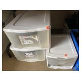 3 Plastic Drawer Units.
