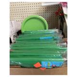 Lot of 29 Green Plastic Tablecloths and 4