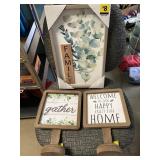 Set of 3 Decorative Signs