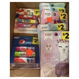 Lot of 5 facial masks & lip balm.