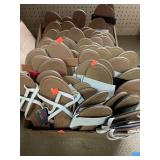 Large lot of ladies sandals. Variety colors,