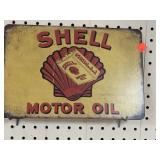 Shell motor oil  Metal sign. 8x12.