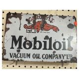 Mobiloil.  Metal sign. 8x12.