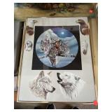 Native American Picture - approx. 21 in. x 16 in.