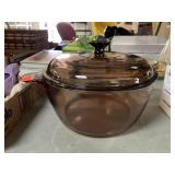 Vision Amber Glass Crock & Lid