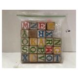 Vintage Wood Alphabet Blocks