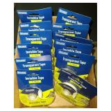 Flat of 12 Rolls of Invisible & Transparent Tape