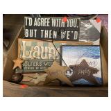 Lot of Various Wooden Signs