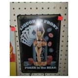 Whiskey  Metal sign. 8x12.