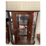 Vntg Glass Display Case w/shelves approx 25 inch