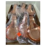 6 Metal Spoon rests. Hammered copper look.