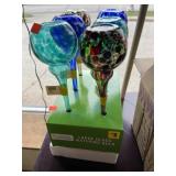 6 large glass watering bulbs. Great for indoor