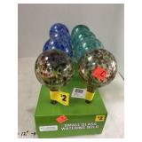 8 Small glass Watering Globes.