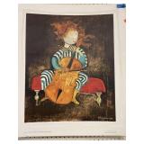 Wall art. Not framed.  Signed. 25x 30 approx.