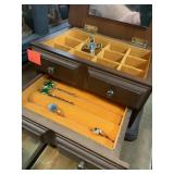Small Jewelry Box w/rings & misc