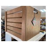 Large wood storage Crate. 23.5x 19.5x 17in.