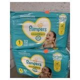 2 packs of Pampers