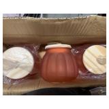 Glass Pumpkin Jars - 3 cnt