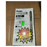Box of Black Retractable Gel Roller Pens