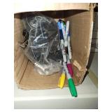 Box with Binder Clips & Sharpie Markers