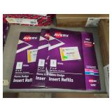 3 Cnt Avery Name Badge Insert Refills