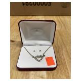 Heart Necklace & Earrings