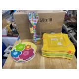 Group Lot Various Plastic Plates & Serving