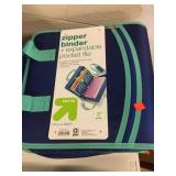 Qty 2. Up&up Zipper Binder
And expandable pocket