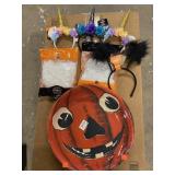 Jack-O-Lantern Bowl, 3 Unicorn Headpieces and Two