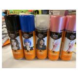 Five 2.5oz Cans. Hair Color Glitter and Body