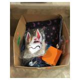 Box of Various Halloween Costume & Decor